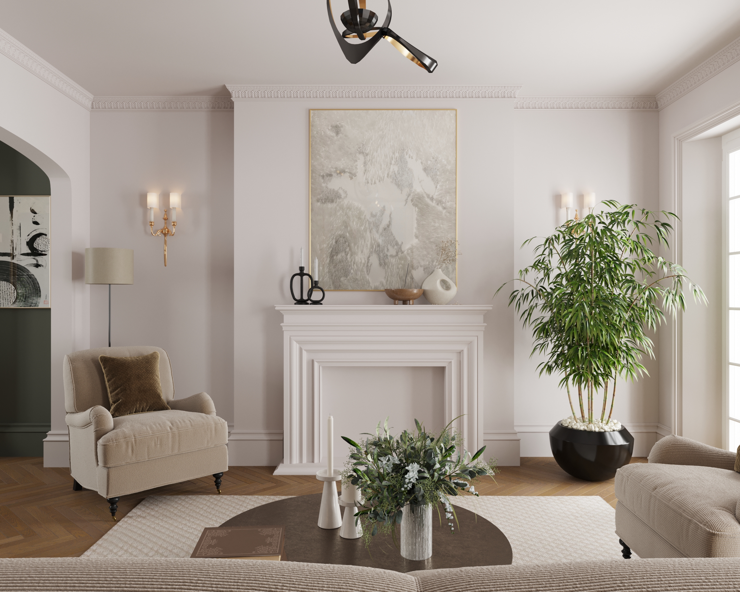 Elizabeth, London — a residential interior with soft tones and refined detailing.