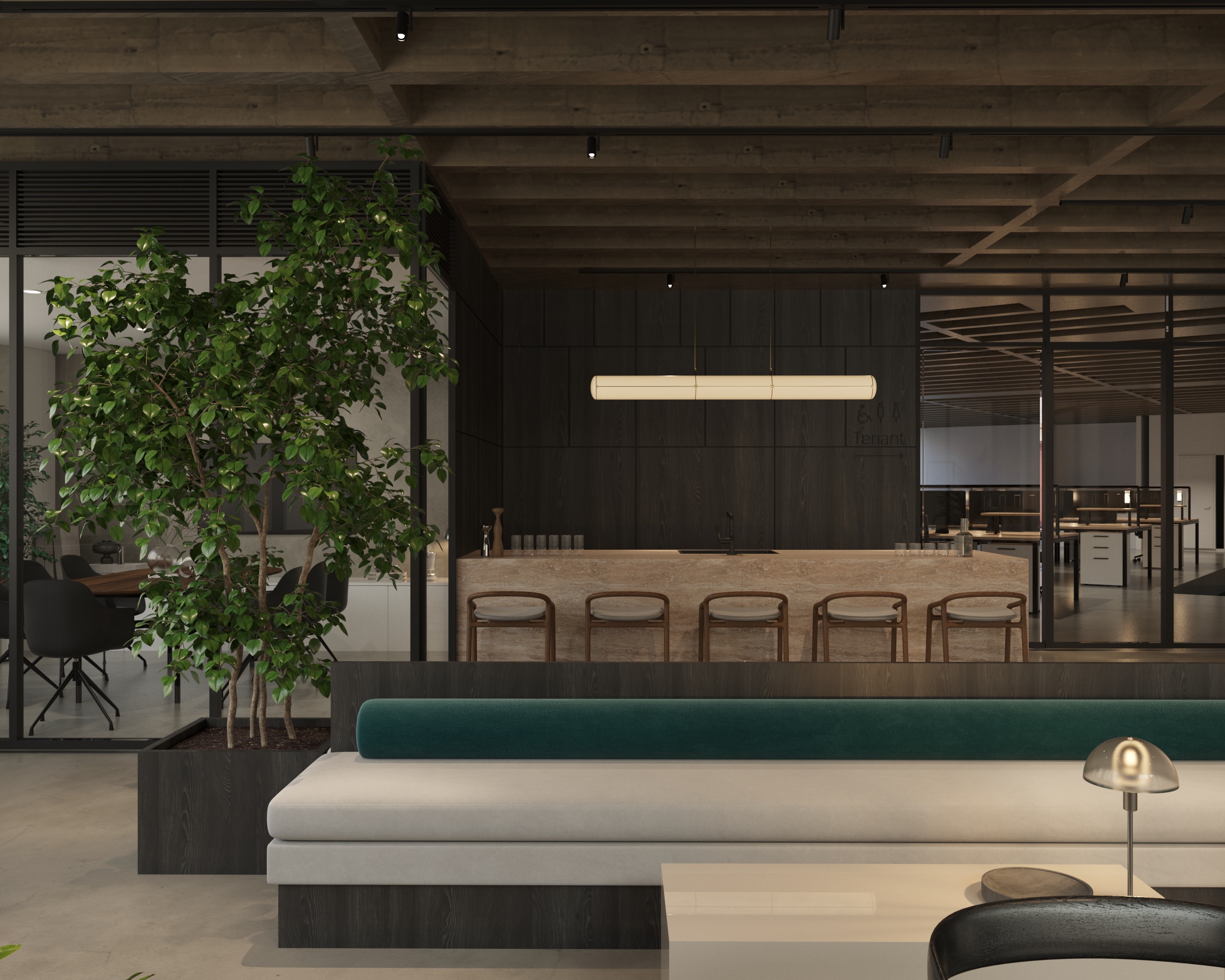 Scrutton, London — commercial interior with considered lighting and joinery.