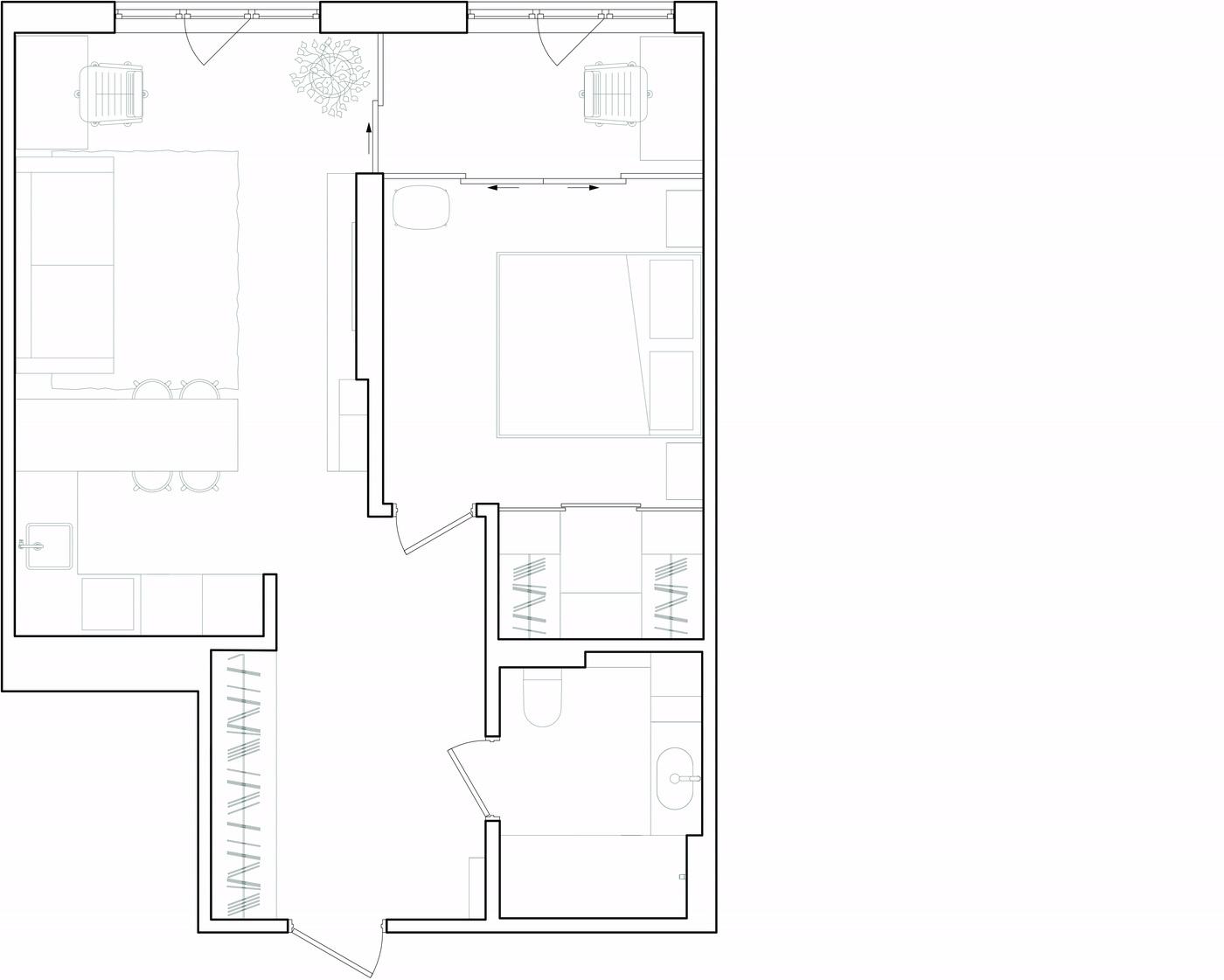 Floor plan of Seven.
